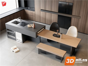Kitchen island Skp Files